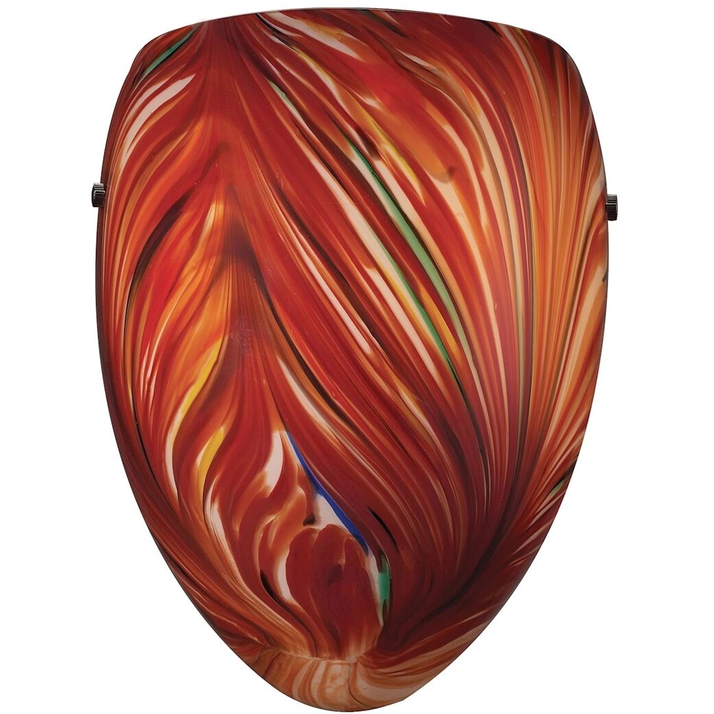 ELK 426 1M Arco Baleno 1 Light 8 inch Satin Nickel ADA Sconce Wall Light in Multi Glass