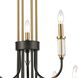 Glendon 9 Light 31 inch Matte Black with Burnished Brass Chandelier Ceiling Light