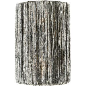 Abaca 2 Light 9 inch Polished Nickel Sconce Wall Light