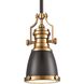 Chadwick 1 Light 8 inch Oil Rubbed Bronze with Satin Brass Mini Pendant Ceiling Light
