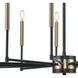 Livingston 13 Light 38 inch Matte Black with Satin Brass Chandelier Ceiling Light