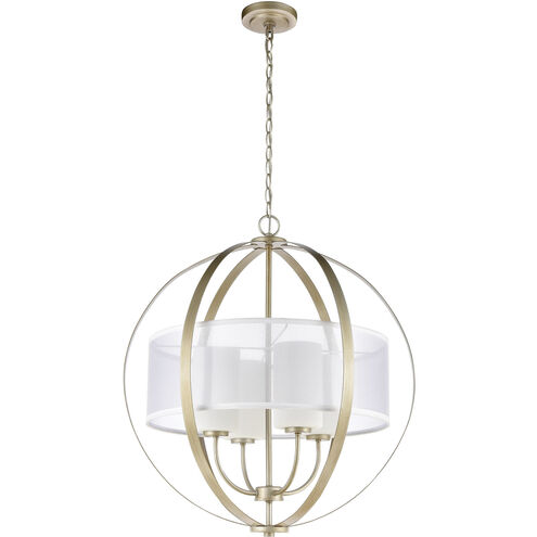 Diffusion 4 Light 24 inch Aged Silver Chandelier Ceiling Light