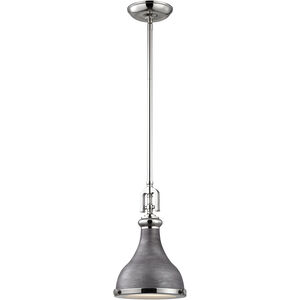 Rutherford 1 Light 9 inch Weathered Zinc Mini Pendant Ceiling Light