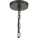 Wooden Barrel 6 Light 25 inch Oil Rubbed Bronze with Natural Chandelier Ceiling Light
