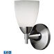 Celina LED 6 inch Polished Chrome Sconce Wall Light in Simply White Glass