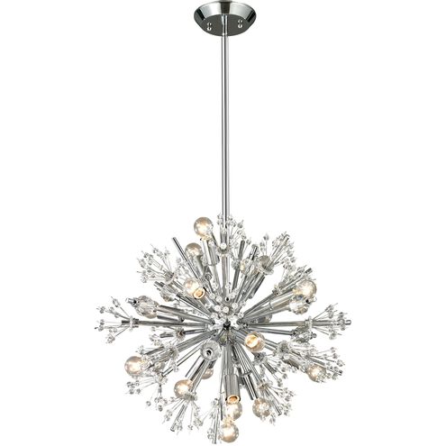 Starburst 15 Light 20 inch Polished Chrome Chandelier Ceiling Light