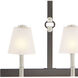 Armstrong Grove 4 Light 36 inch Espresso with Satin Nickel Linear Chandelier Ceiling Light