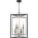 Salinger 6 Light 19 inch Charcoal with Satin Nickel Pendant Ceiling Light