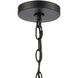 Glendon 5 Light 22 inch Matte Black with Burnished Brass Chandelier Ceiling Light