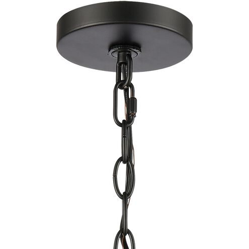 Glendon 5 Light 22 inch Matte Black with Burnished Brass Chandelier Ceiling Light