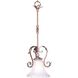 Panthera 1 Light 11 inch Silver with White Mini Pendant Ceiling Light
