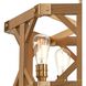 Structure 4 Light 23 inch Satin Brass with Medium Oak Chandelier Ceiling Light