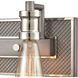 Gridiron 2 Light 13 inch Weathered Zinc with Polished Nickel Vanity Light Wall Light