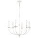 Hartford 6 Light 25 inch Farmhouse White Chandelier Ceiling Light