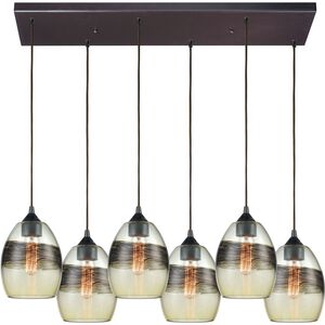 Whisp 6 Light 32 inch Oil Rubbed Bronze Mini Pendant Ceiling Light