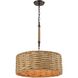 Weaverton 3 Light 19 inch Oil Rubbed Bronze Chandelier Ceiling Light in Standard