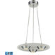 Brentford LED 16 inch Chrome with White Pendant Ceiling Light