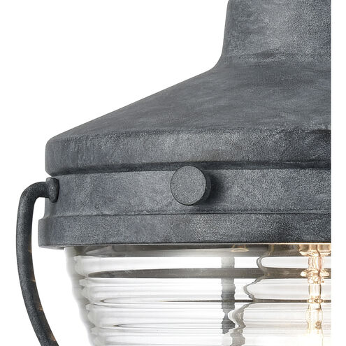 Eastport 1 Light 10 inch Aged Zinc Outdoor Wall Sconce