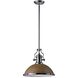 Chadwick 1 Light 17 inch Polished Nickel with Natural and White Pendant Ceiling Light