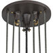 Torque 6 Light 36 inch Vintage Brass Chandelier Ceiling Light