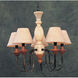 Drayce 5 Light 22 inch Antique Black with Cream and Parchment Chandelier Ceiling Light