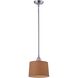 Insulator Glass 1 Light 10 inch Polished Chrome with Clear and Brown Mini Pendant Ceiling Light