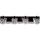 Capello 4 Light 27 inch Chrome Vanity Light Wall Light