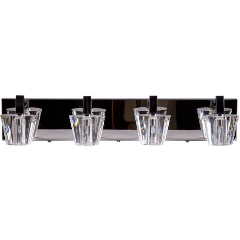 Capello 4 Light 27 inch Chrome Vanity Light Wall Light