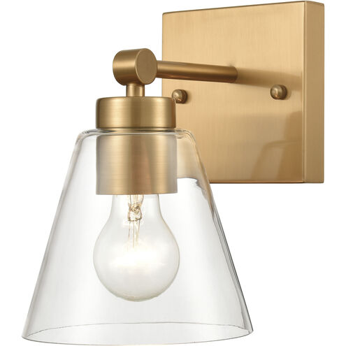 East Point 1 Light 8 inch Satin Brass Vanity Light Wall Light