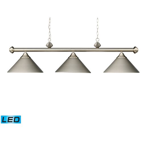 Casual Traditions LED 51 inch Satin Nickel Linear Chandelier Ceiling Light
