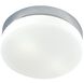 Disc LED 9 inch Satin Nickel with White Flush Mount Ceiling Light