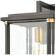 Vincentown 1 Light 18 inch Matte Black with Brushed Brass Outdoor Sconce