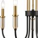 Glendon 5 Light 22 inch Matte Black with Burnished Brass Chandelier Ceiling Light