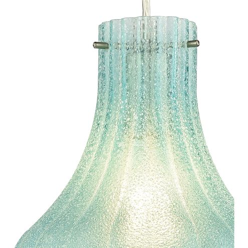 Coastal Scallop 1 Light 8 inch Satin Nickel Mini Pendant Ceiling Light