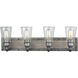 Platform 4 Light 27 inch Weathered Zinc Vanity Light Wall Light