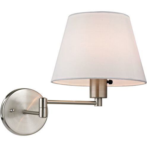 Avenal 11 inch 75 watt Brushed Nickel Swingarm Sconce Wall Light in Standard