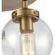 Boudreaux 3 Light 15 inch Antique Gold with Matte Black Semi Flush Mount Ceiling Light