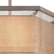Crestler 3 Light 22 inch Weathered Zinc with Beige and White Chandelier Ceiling Light