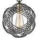 Concentric 1 Light 9 inch Oil Rubbed Bronze with Satin Brass Mini Pendant Ceiling Light