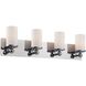 Adam 4 Light 28.5 inch Chrome Vanity Light Wall Light