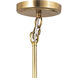 Katelyn 1 Light 15 inch White with Satin Brass Pendant Ceiling Light