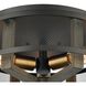 Woodbridge 3 Light 17 inch Matte Black with Weathered Oak Flush Mount Ceiling Light