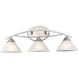 Elysburg 3 Light 25 inch Satin Nickel with White Marbleized Vanity Light Wall Light