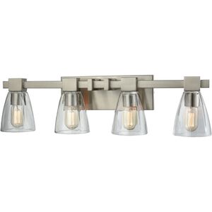Ensley 4 Light 28 inch Satin Nickel Vanity Light Wall Light