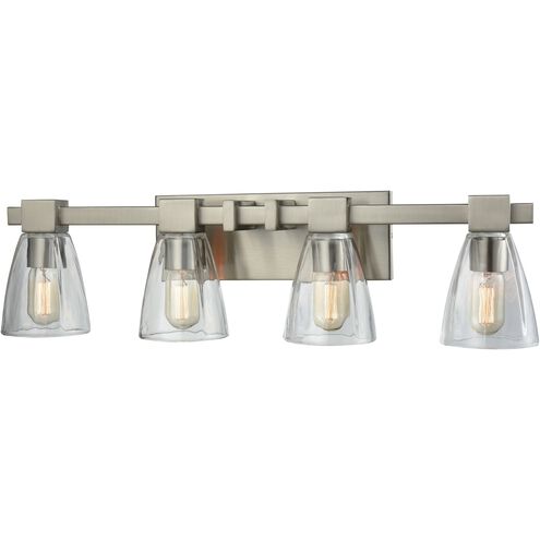 Ensley 4 Light 28 inch Satin Nickel Vanity Light Wall Light