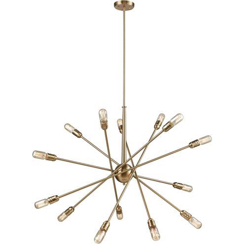 Delphine 14 Light 38 inch Satin Brass Chandelier Ceiling Light