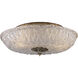 Providence 2 Light 15 inch Antique Silver Leaf Flush Mount Ceiling Light