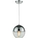 Revelo 1 Light 8 inch Polished Chrome with Chrome and Clear Mini Pendant Ceiling Light