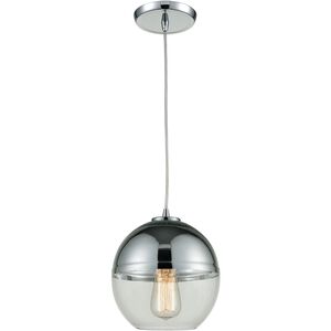 Revelo 1 Light 8 inch Polished Chrome with Chrome and Clear Mini Pendant Ceiling Light