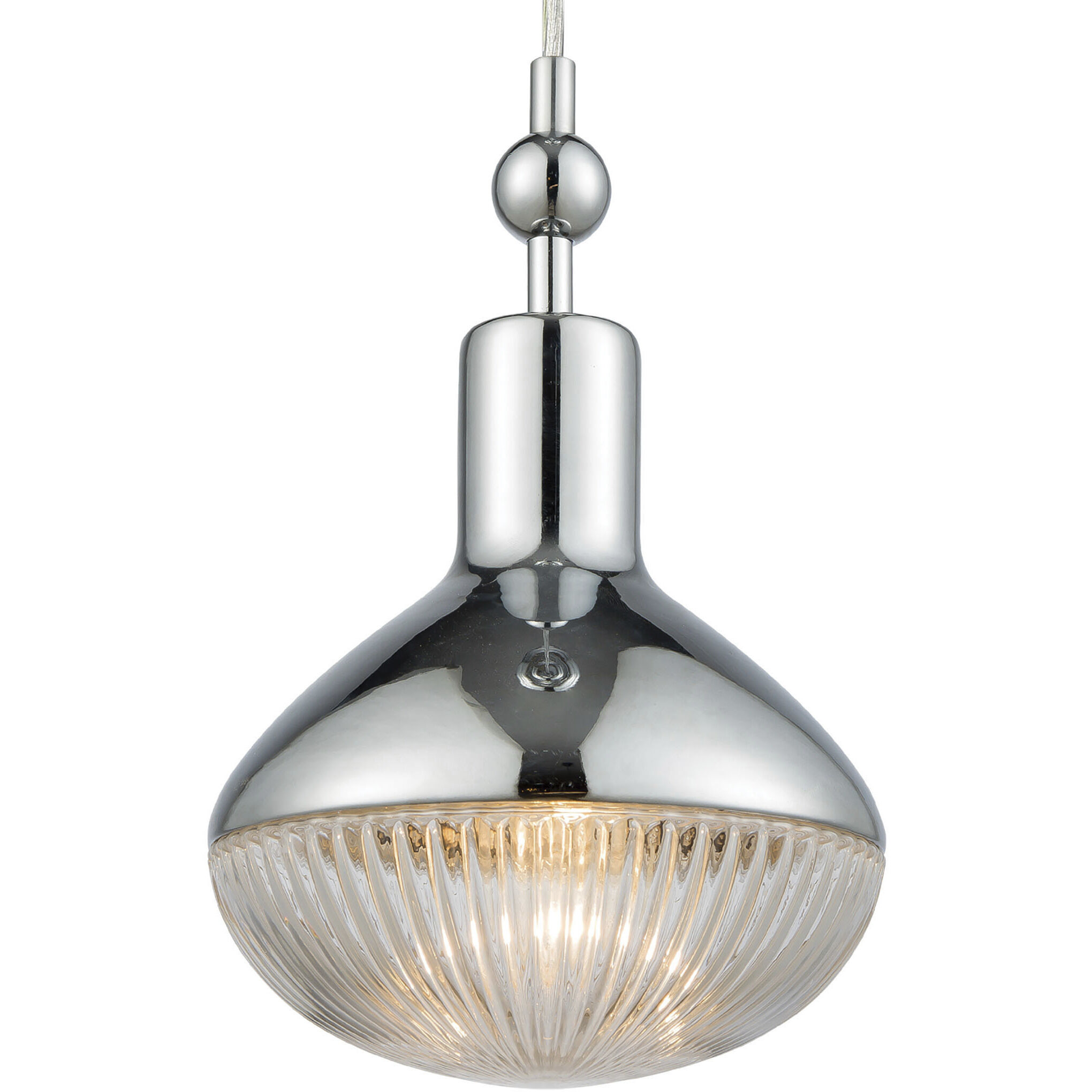 Elk Ravette 1 Light Mini Pendant Polished Chrome 56623 1